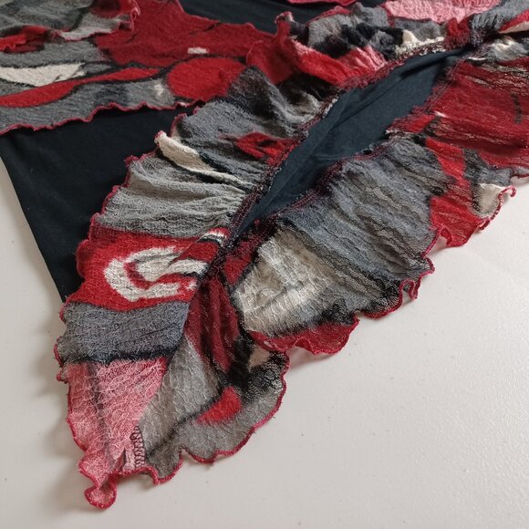 Goa Y2K Mesh Patchwork Overlay Mini Dress - Picture 10 of 16